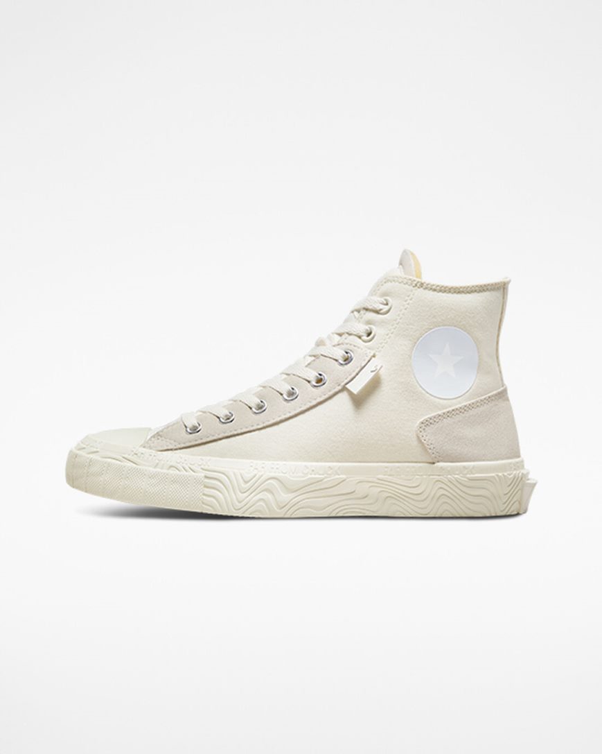 Dámské Boty Vysoké Converse Chuck Taylor Alt Star Wavy Béžový Bílé | CZ EQCD49